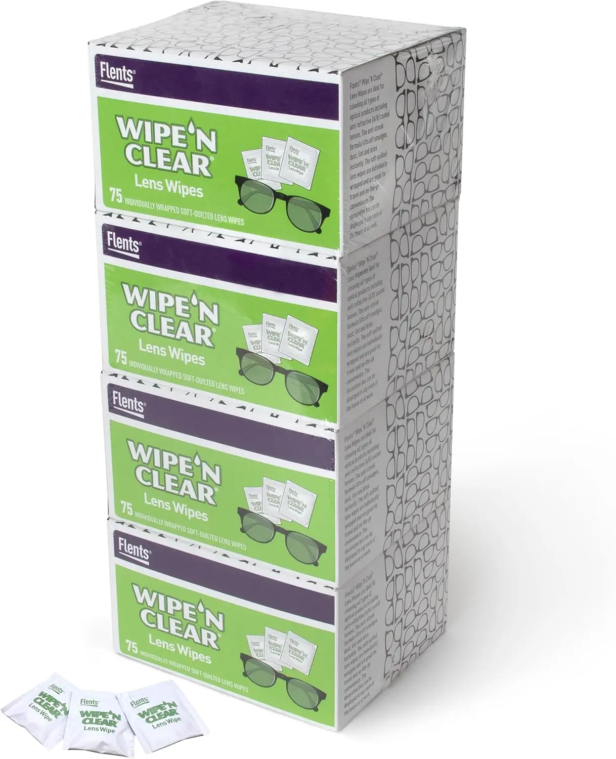 

Pre-Moistened Lens Cleaning Wipes, Anti-Streak & Fast Drying, 300 Count in Portable Boxes for Travel