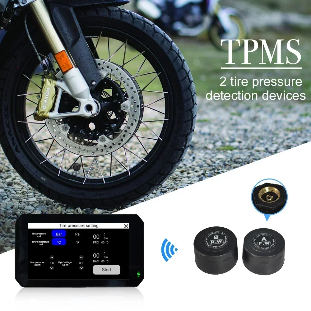 Navegação GPS portátil da motocicleta, impermeável Carplay Display, sem fio Android Auto IPX7, tela Apple, Apple, 5 ", novo