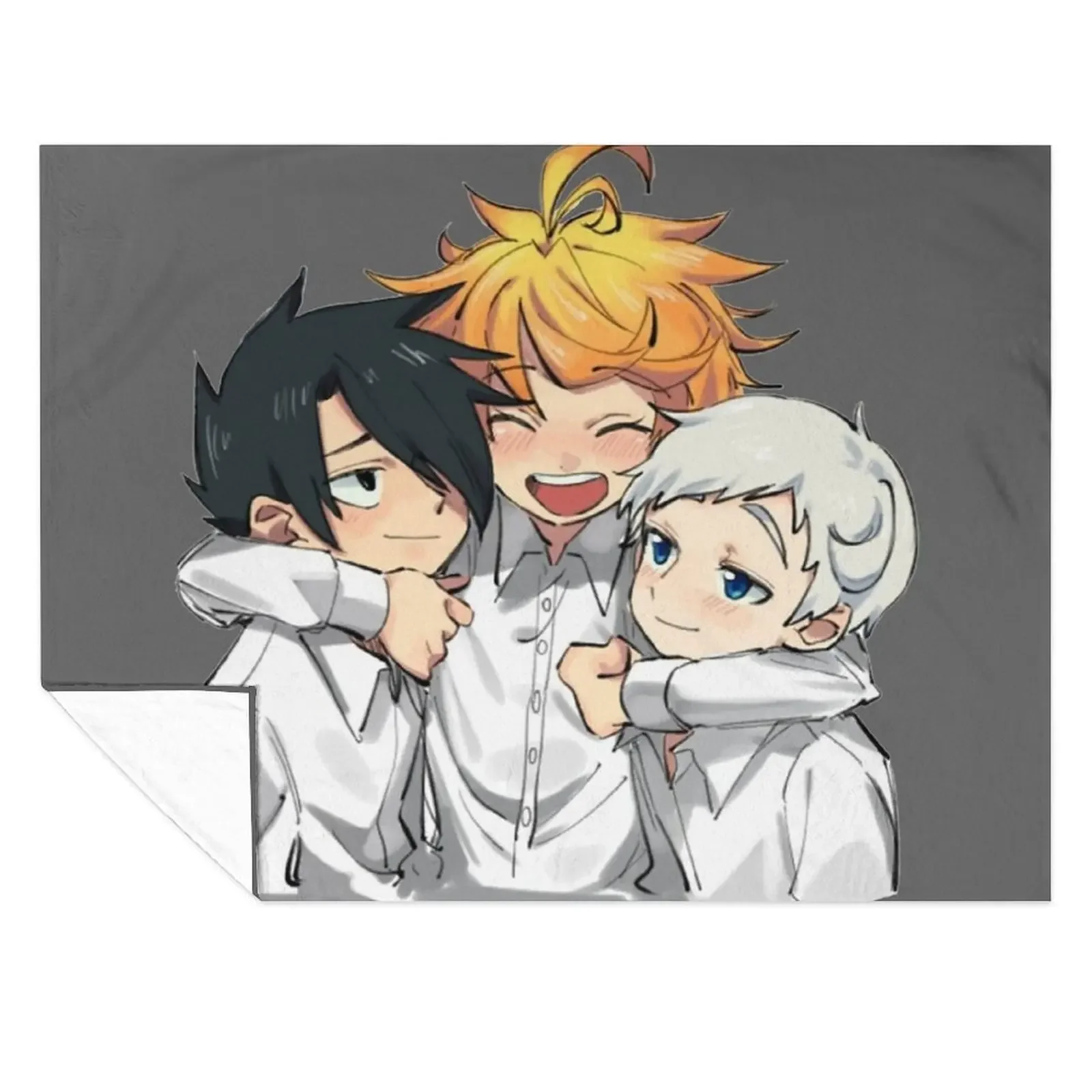 

The Promised Neverland Throw Blanket Thermal Decorative Sofas Soft Big For Decorative Sofa Blankets