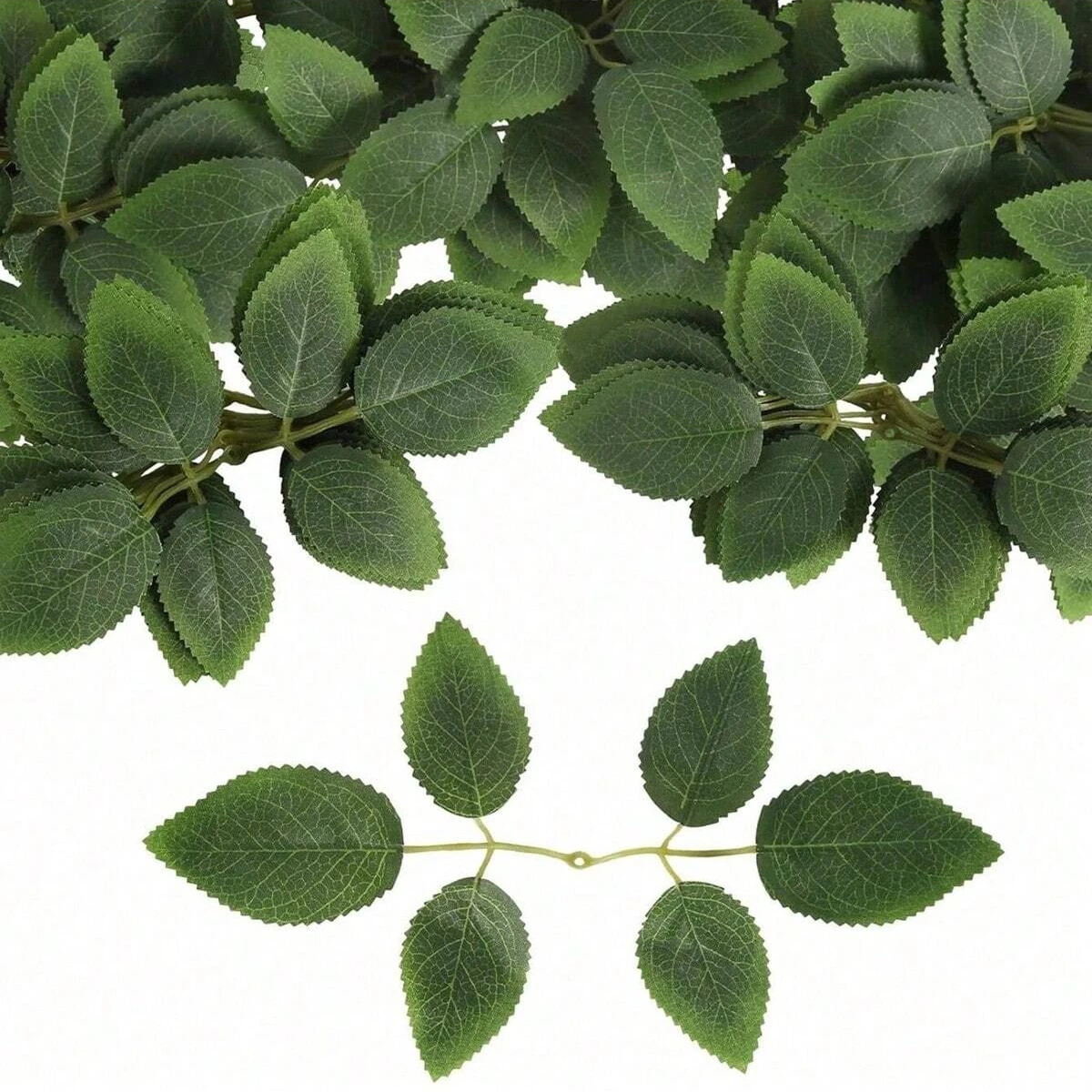 Künstliche Rosenblätter, grünes Blattwerk, DIY-Bastelarbeiten, Blumenarrangement, Dekorationszubehör, Hochzeitskranz, Party- und Festdekoration – Detail 6