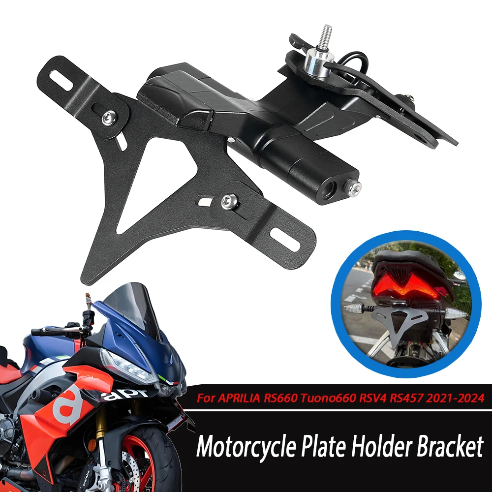 

Motorcycle Rear Tail License Plate Holder For Aprilia RS660 Tuono 660 2021-2024 RS457 Steel Fender Eliminator Kit Accessorys