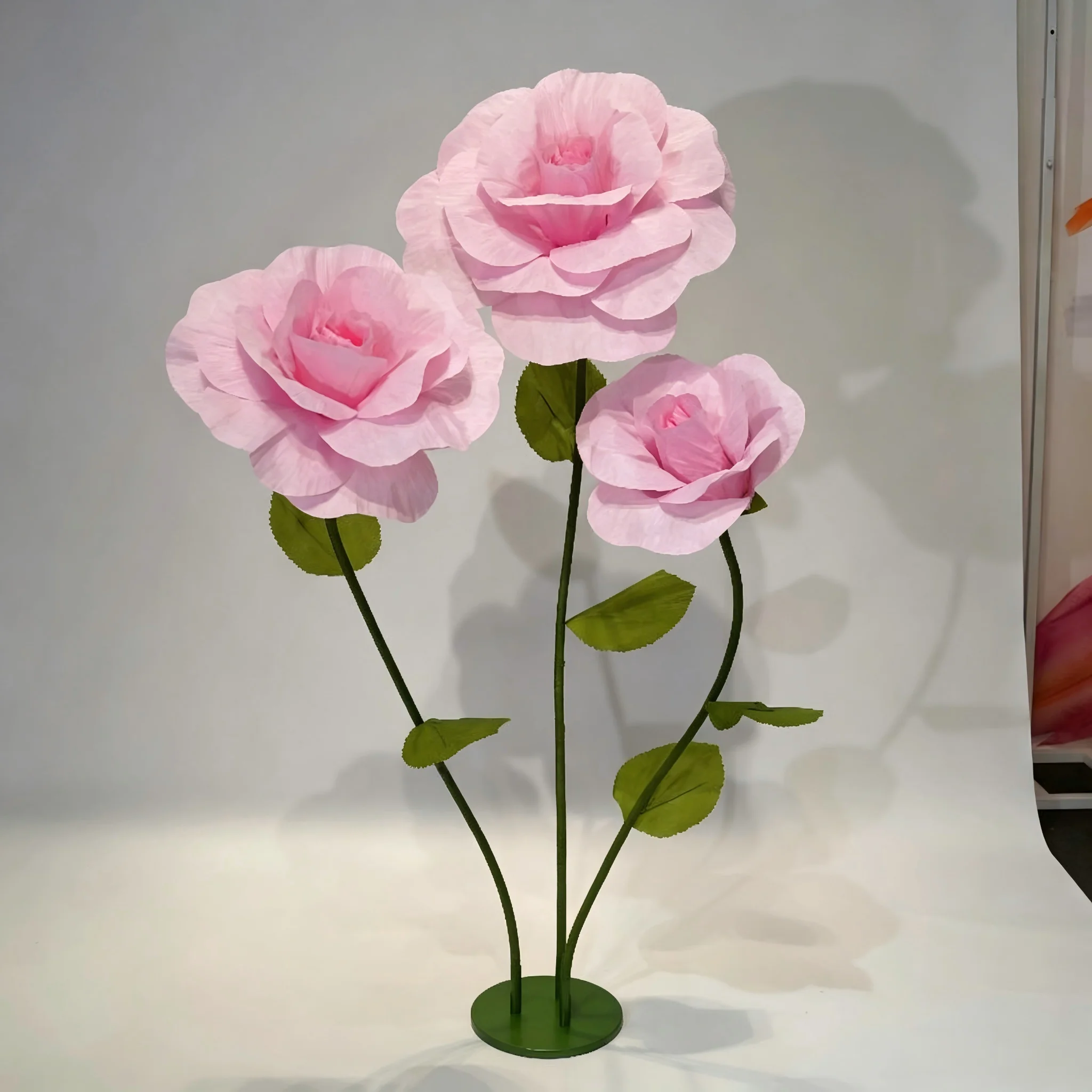 Grande rose artificielle en papier de 180 cm pour mariage, décoration de jardin, vitrine, fournitures de fête DIY