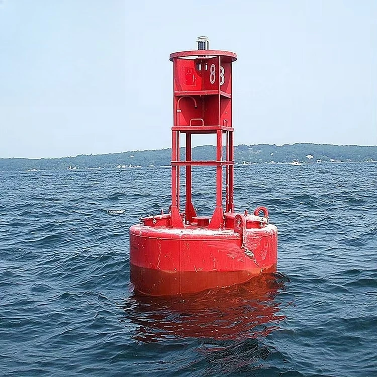 Marine and lake river navigation signs and auxiliary buoys