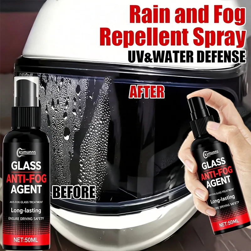 Motorcycle Helmet Anti-Fog Agent, Durable Nano Coating Enhances Visibility, Suitable for All Helmets and Cars, Glass Surface