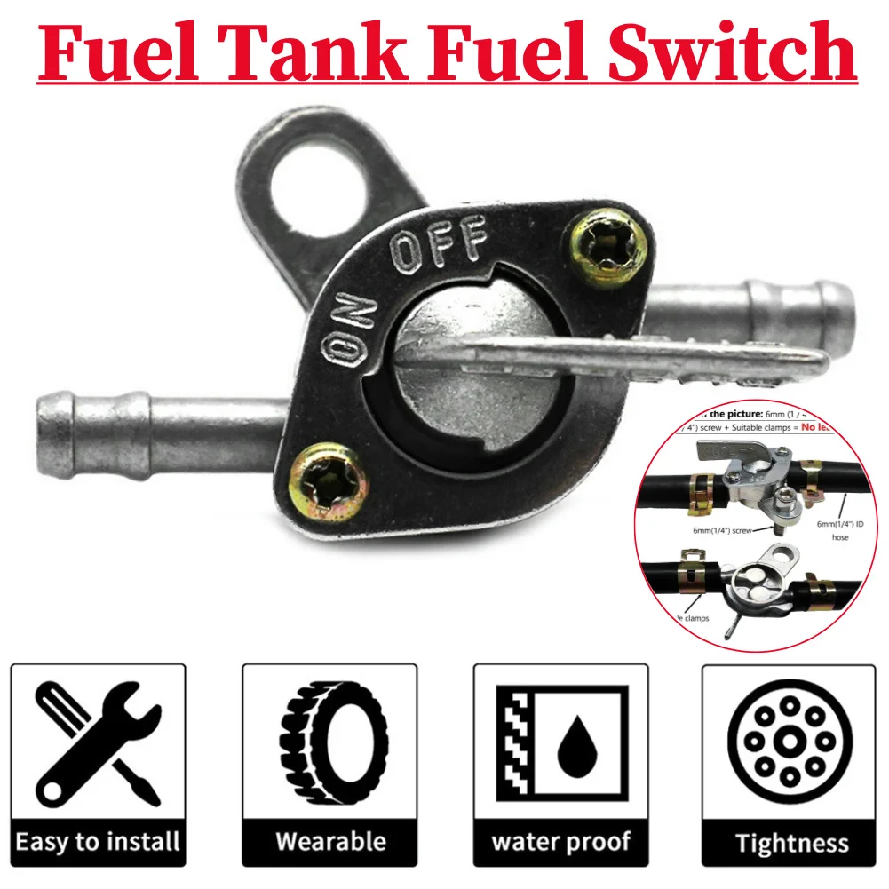 Inline Fuel Tank Tap Filter Petcock Switch Petrol Gas Fuel Tap Petcock Valve Switch For ATV 50/70/90/110/125/140/150cc Bike Moto