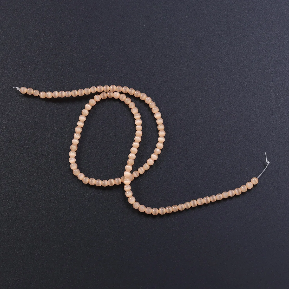 101개 라운드 오팔 캣츠아이 스톤 비즈 팔찌 천연 비즈 팔찌 장식 간편 착용 남녀 공용