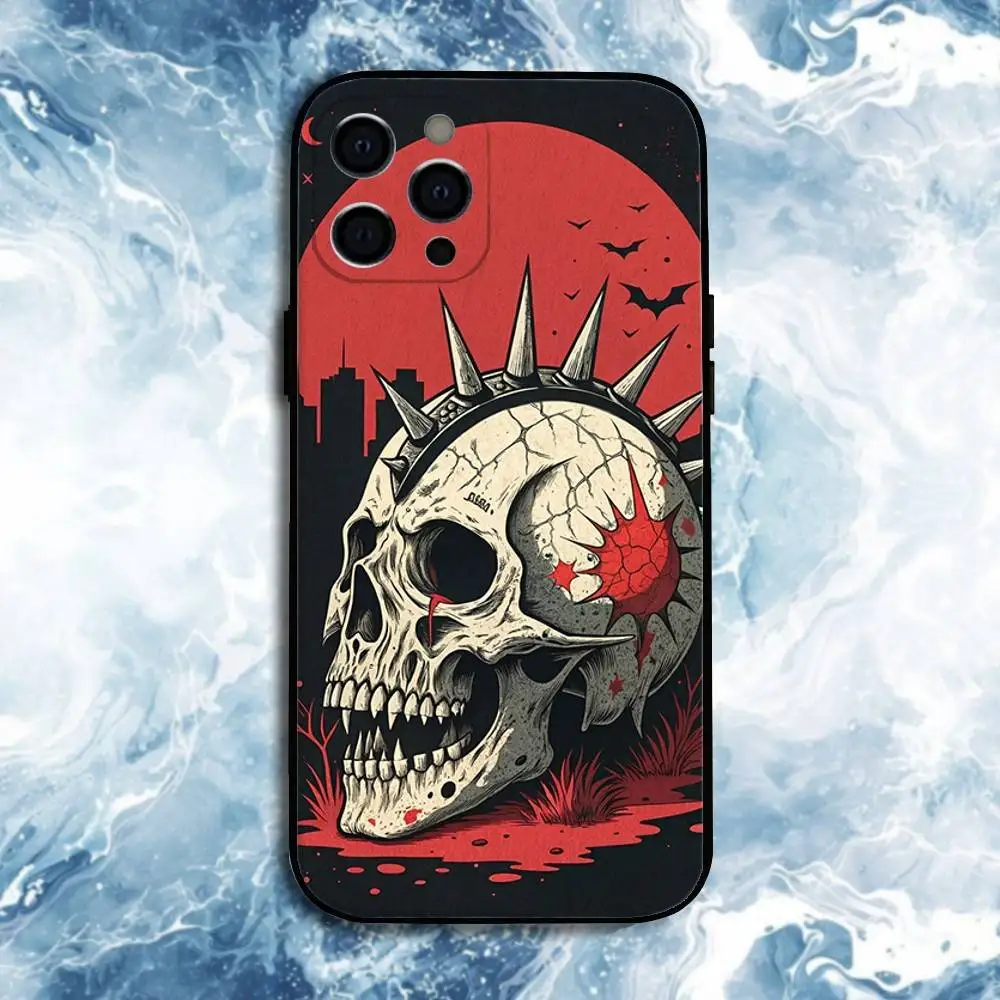 حافظة هاتف لعناصر الهيكل العظمي التوضيحية لهاتف iPhone17,16,15,14,13,12,11 Plus, Pro Max, غطاء أسود من السيليكون الناعم