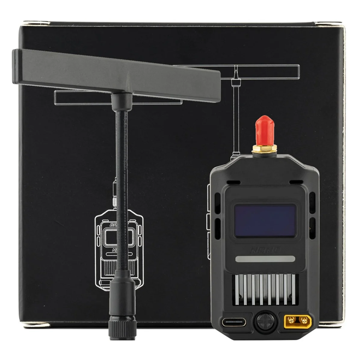 ตัวรับสัญญาณความถี่สูง915MHz elrs พร้อมเสาอากาศ T สำหรับการสร้างแบบจำลอง FPV โมดูล elrs