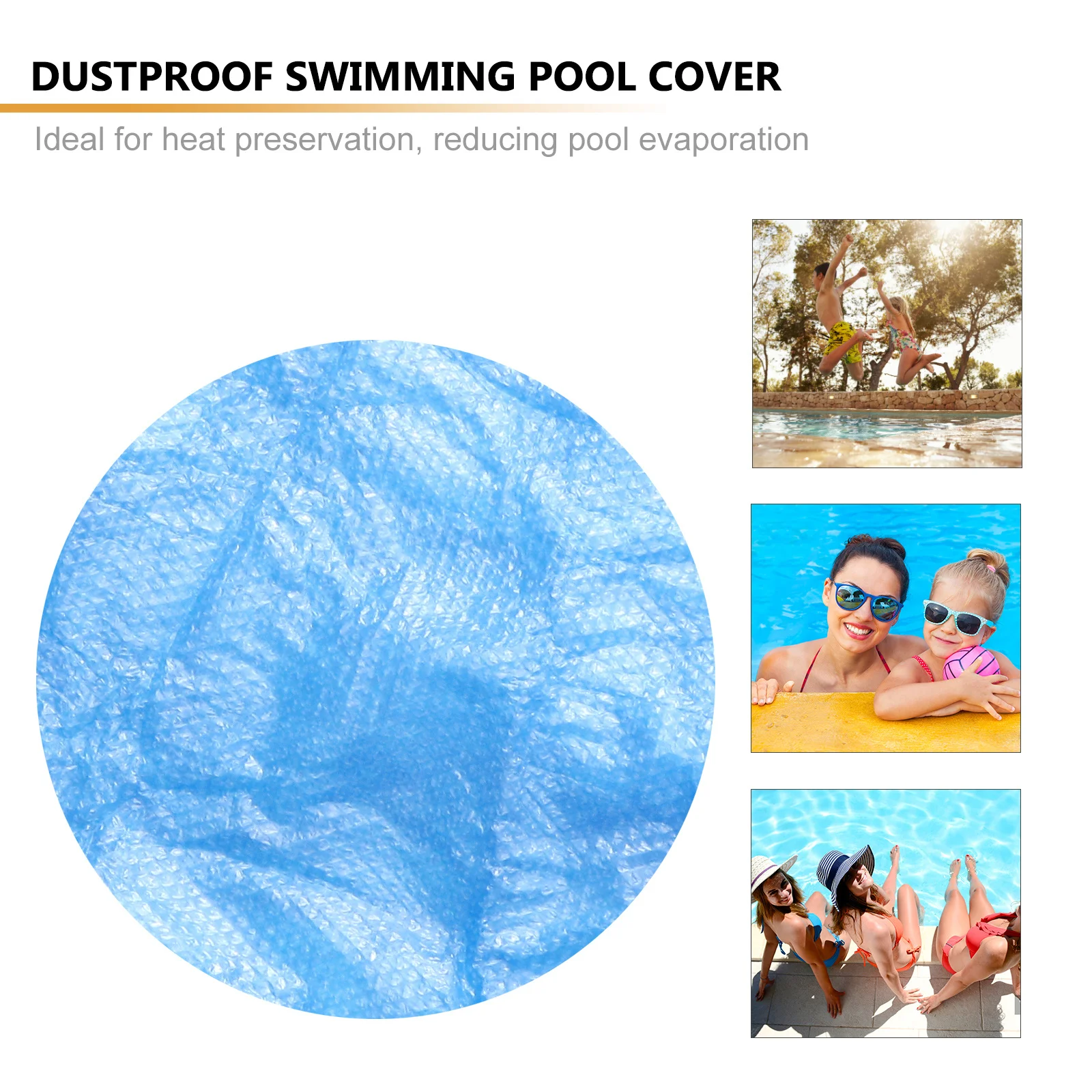 

1Pcs Outdoor Swimming Cover Durable Material Easy Installation Evaporation Reducing Long Lasting Swimming Pool Cover