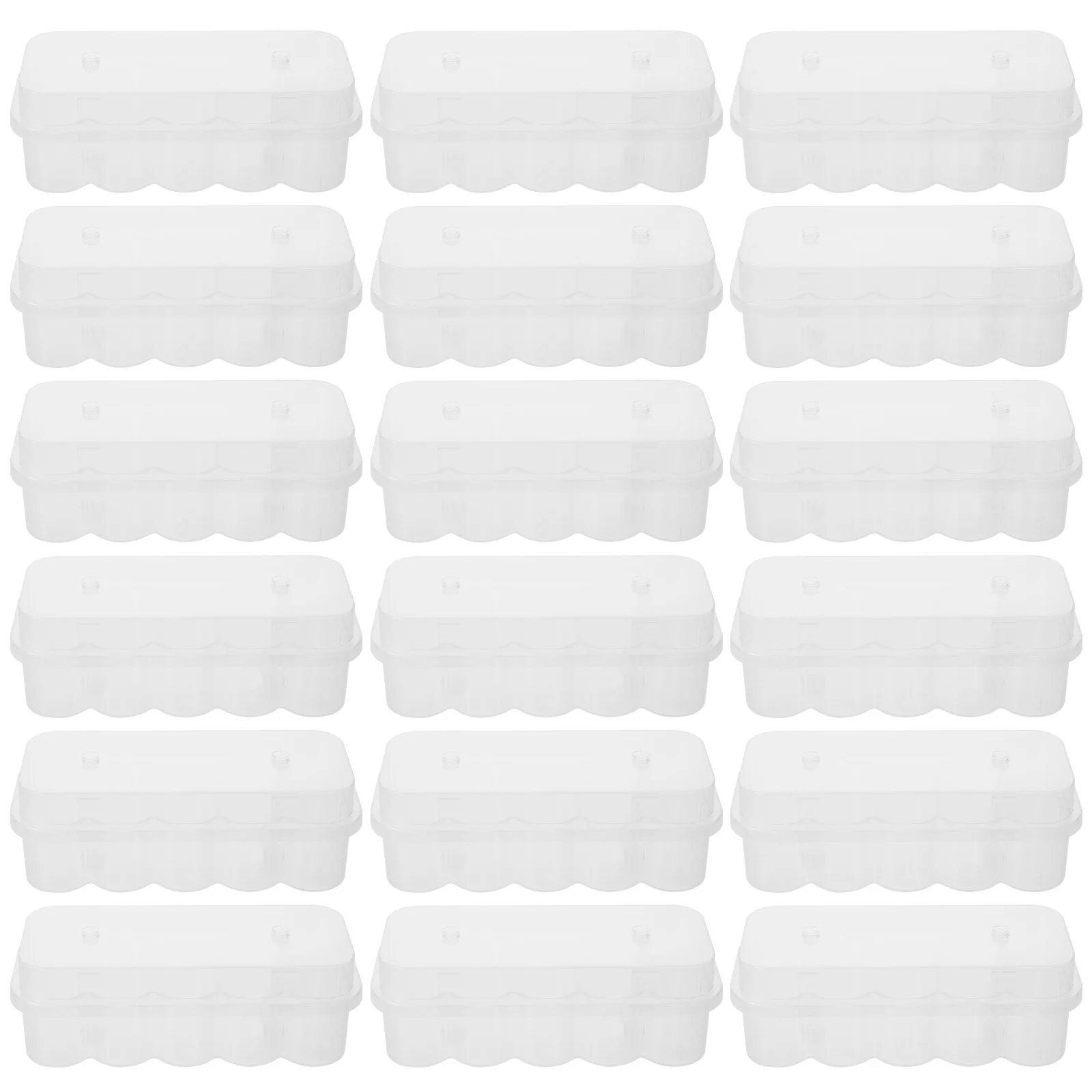 

20Pcs Vial Storage Box Transparent Plastic Sample Holder Tight Lid Lab Clinic Vials Fridge Organizer Vial Storage Case