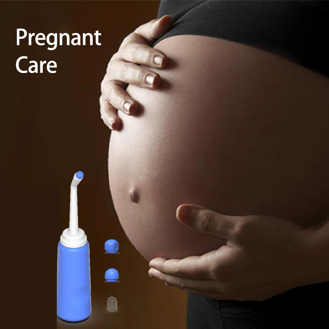 Ręczne mycie w ciąży opryskiwacz Bidet przenośny długa dysza dziecka 500Ml do czyszczenia toalet o dużej pojemności w podróży