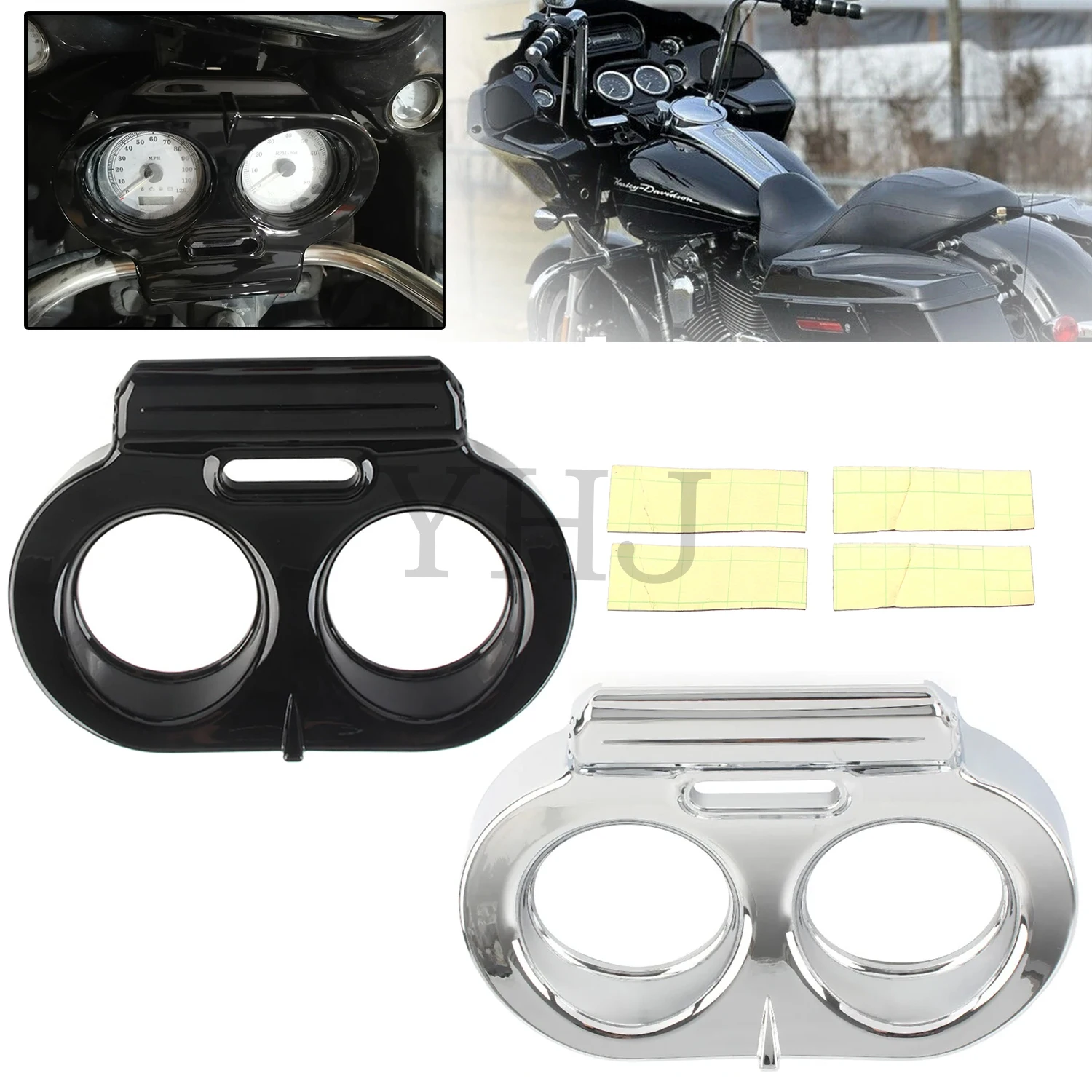 

For Harley Davidson Road Glide FLTR Ultra FLTRU Custom FLTRX 1998-2013 ​​​​Motorcycle Gauge Cover Nacelle Housing Fairing