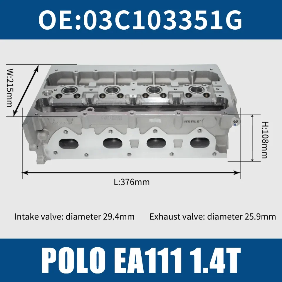 03C103351G Wholesaler Price Cylinder Head For POLO EA111 1.4T