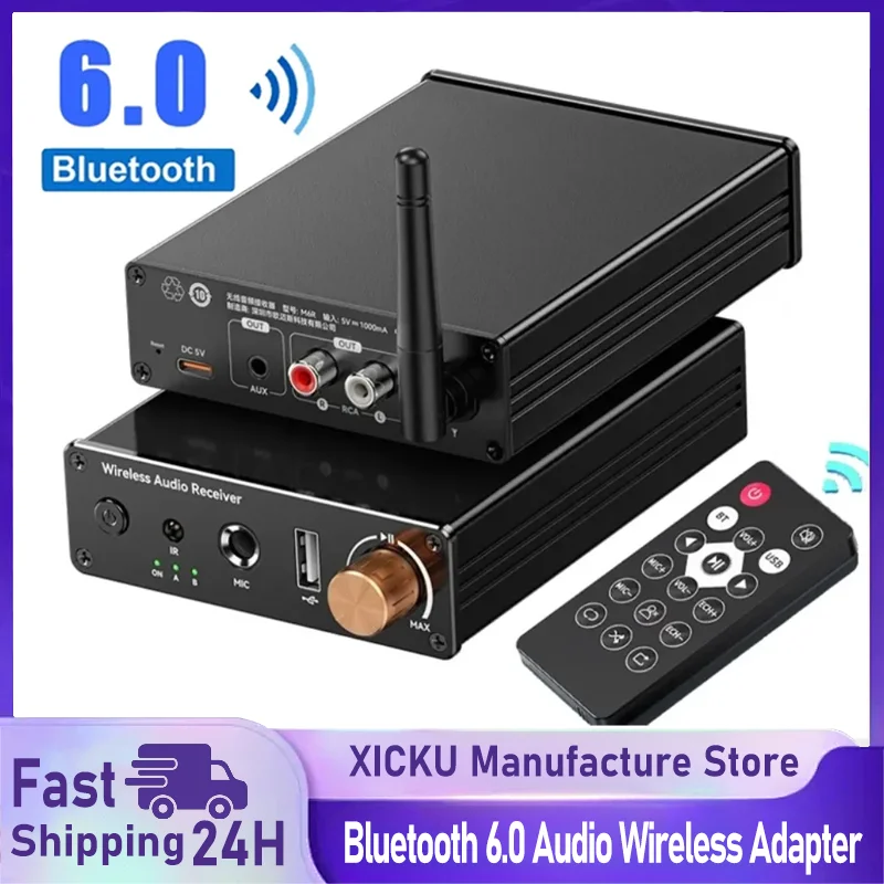 

Bluetooth 6.0 аудио передатчик приемник беспроводной аудио адаптер U-диск 6,5 мм караоке беспроводной музыкальный усилитель для динамика автомобиля