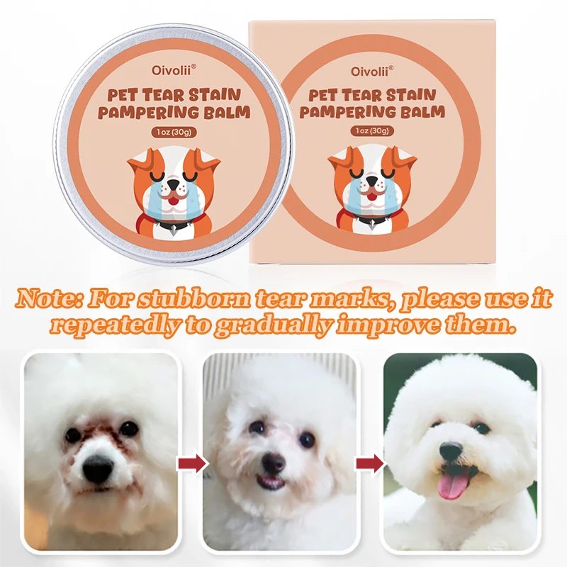 Gentle Pet Eye Tear Stain Remover Balm for Dogs Cats Non-Irr