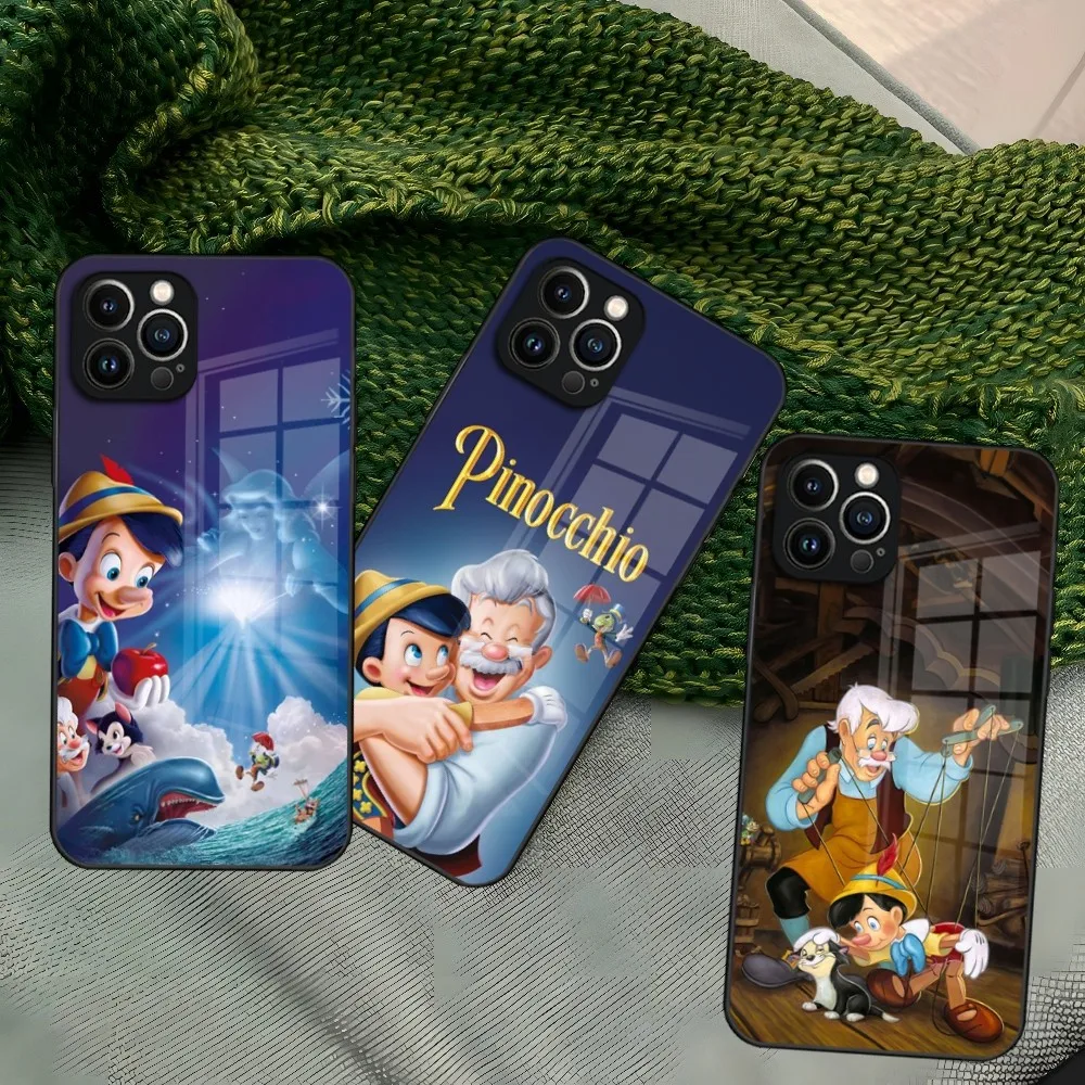 Pinocchio Phone Case for Iphone 15 14 13 12 Pro Max 11 Mini X Xr Xs 8 7 Puls glass