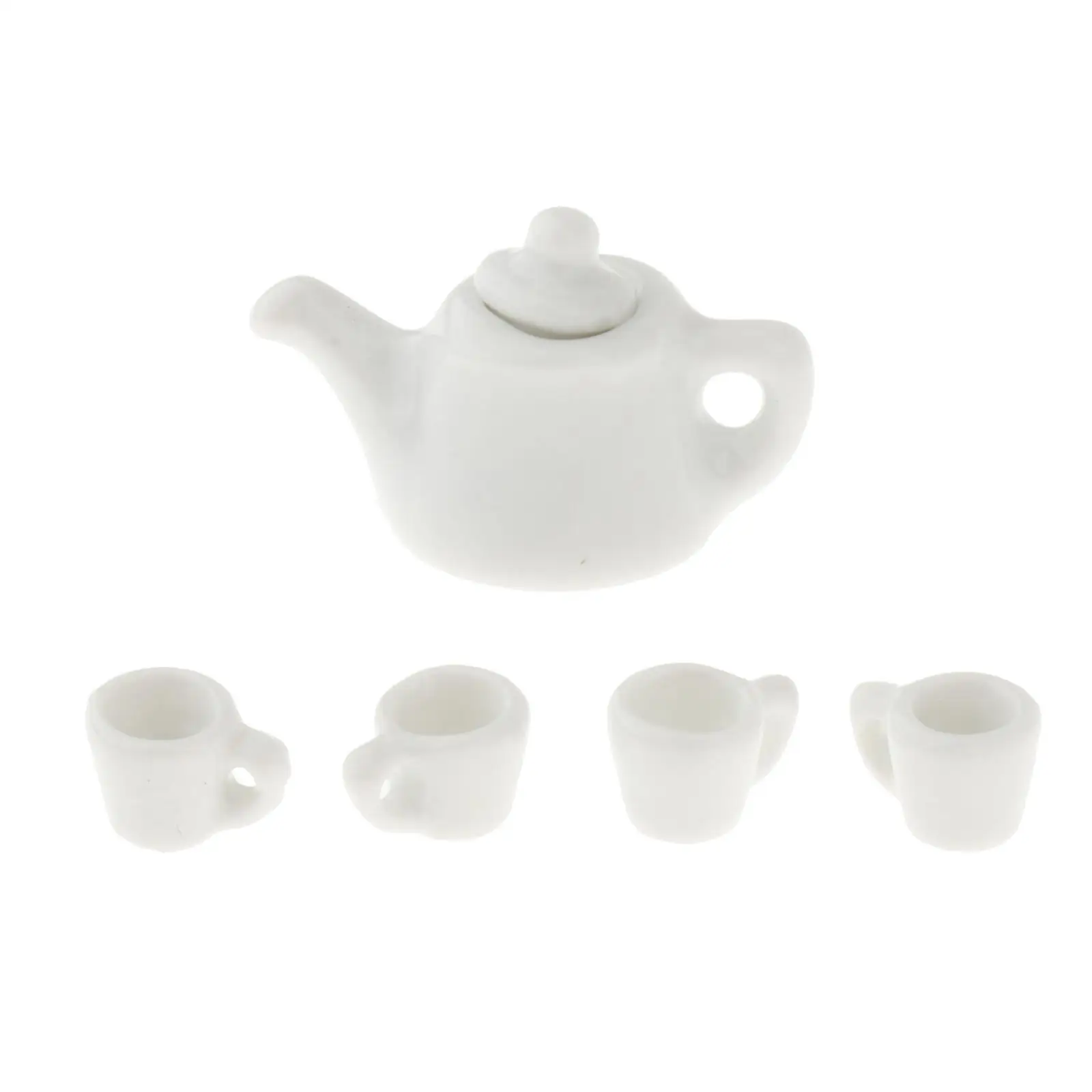 1:12 Dollhouse Miniature Tea Set Mini Furniture Toys Decoration for Dolls House Toy Desktop Photo Props Living Room Mini Kitchen