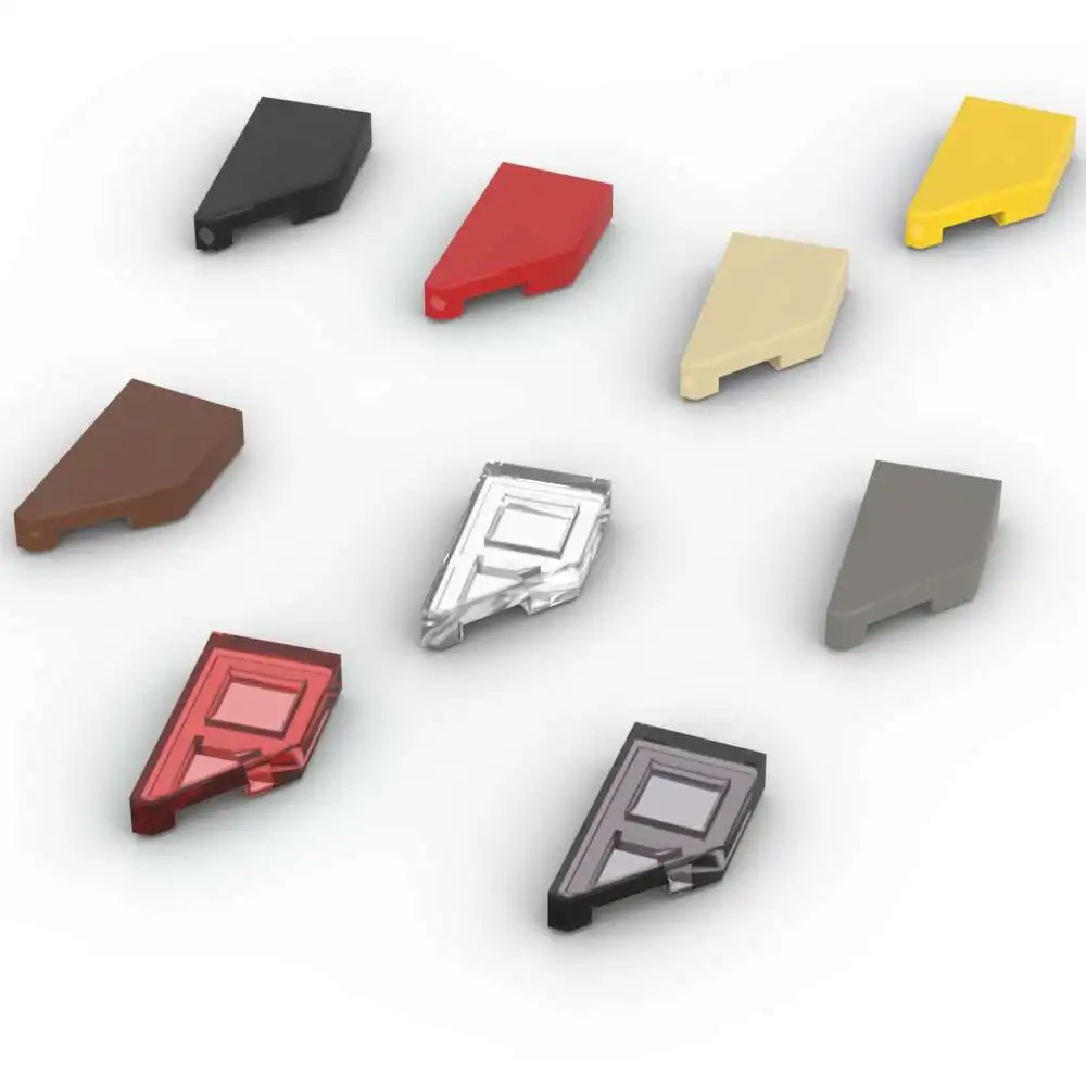 MOC 10PCS Modified 1x2 Wedge Left 5091 Building Blocks Kit Tile 1 x 2 45° Angle Cut Bricks Particle Toys Children Birthday Gifts
