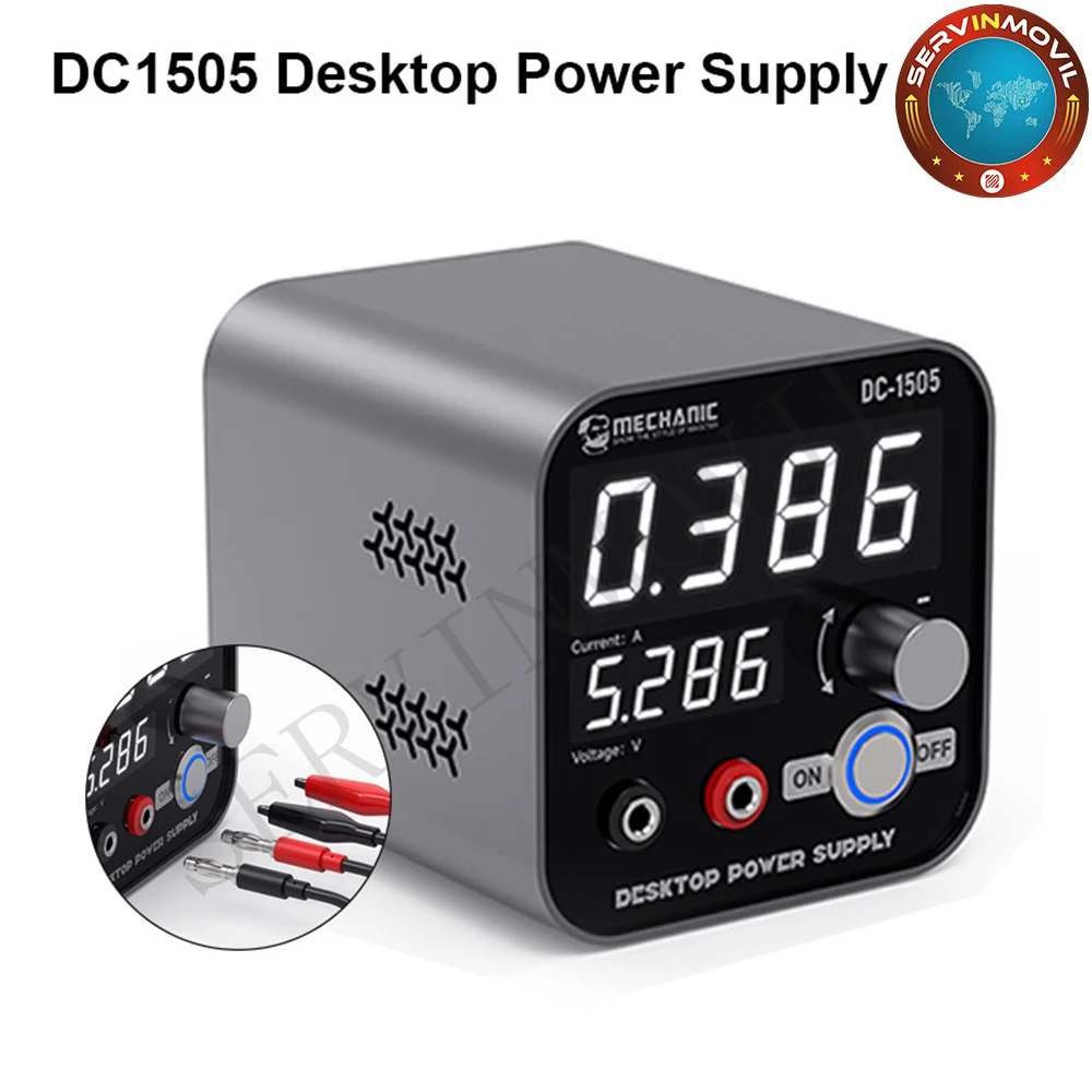 

MECHANIC DC-1505 Smart Mini Desktop Adjustable Power Supply Short Circuit Protection Fast Charging for Mobile Phone PCB Repair