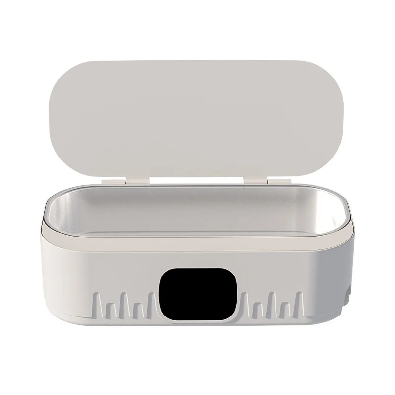 Mini Ultrasonic Household Cleaner High-Frequency Vibration Tool for Glasses Jewelry Tableware Deep Cleaning