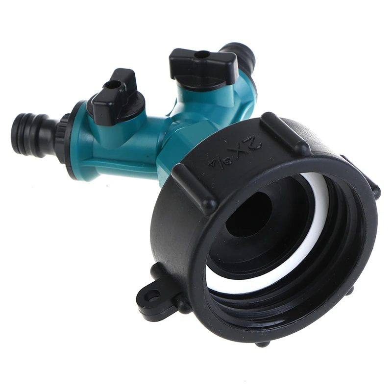 Adaptador de válvula de grifo de rosca gruesa, Conector de válvula rápida en forma de Y, adaptador de tanque IBC, 60mm