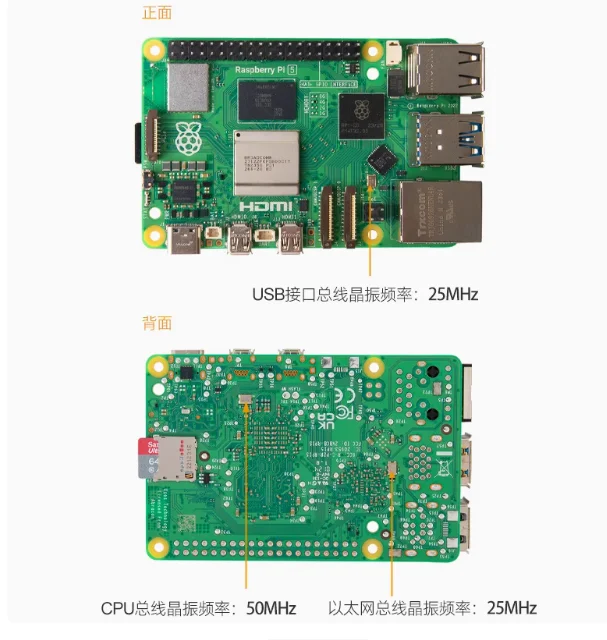 LHY Raspberry Pi 4B/5 verbesserte OCXO extrem rauscharme Quarzoszillator-PLL-Uhrenplatine mit konstanter Temperatur