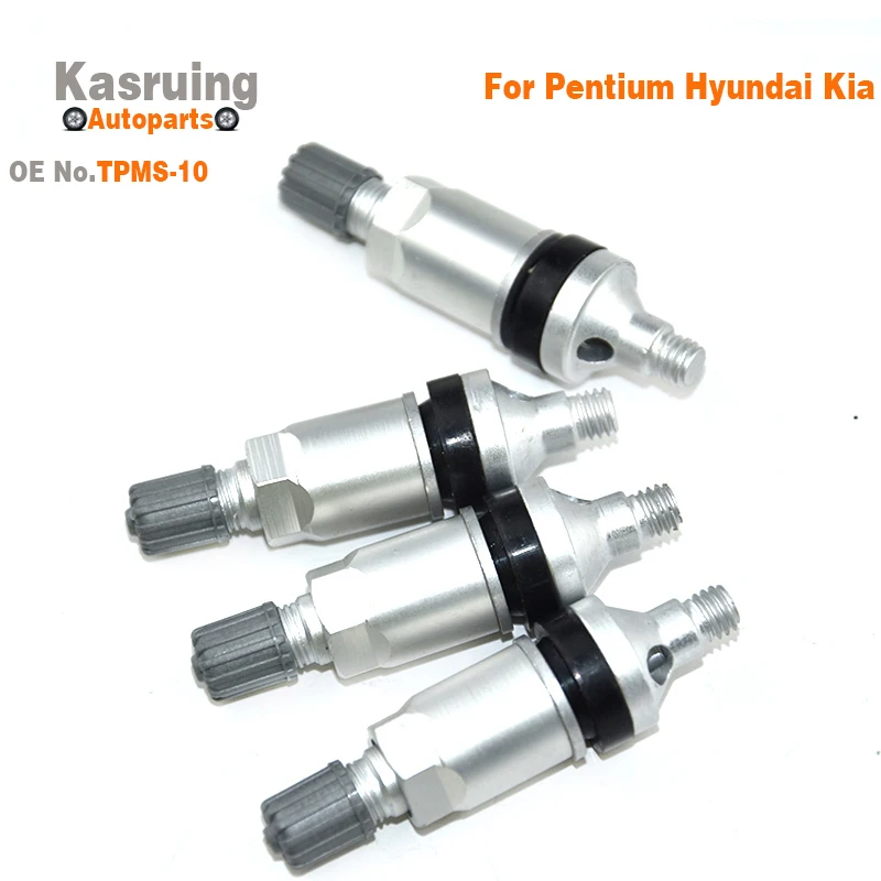 4pcs Aluminum TPMS Tire Valves for Hyundai Tubeless Valve for Kia Tyre Pressure Monitor System Sensor Valve Stem Repair Kit