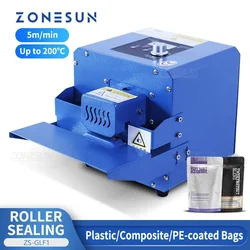 ZONESUN ZS-GLF1 Portable Small Sealing Machine Light Composite Bag Food Sealer Roller Aluminum Foil  Plastic Film PE Bag