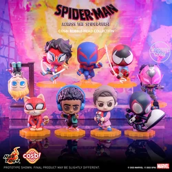 Genuine Hottoys Spider Man Across The Spider Verse Ver.2 Series Blind Box Mini Figure Spiderman Cosbi Lucky Mystery Box Toy Gift