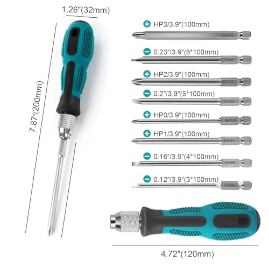 ไขควง 8 อิน 1 ชุดไขควงมืออาชีพอเนกประสงค์พร้อมหัวไขควงที่มีความแม่นยำสำหรับการซ่อมแซมบ้าน การบำรุงรักษาอุปกรณ์อิเล็กทรอนิกส์และ