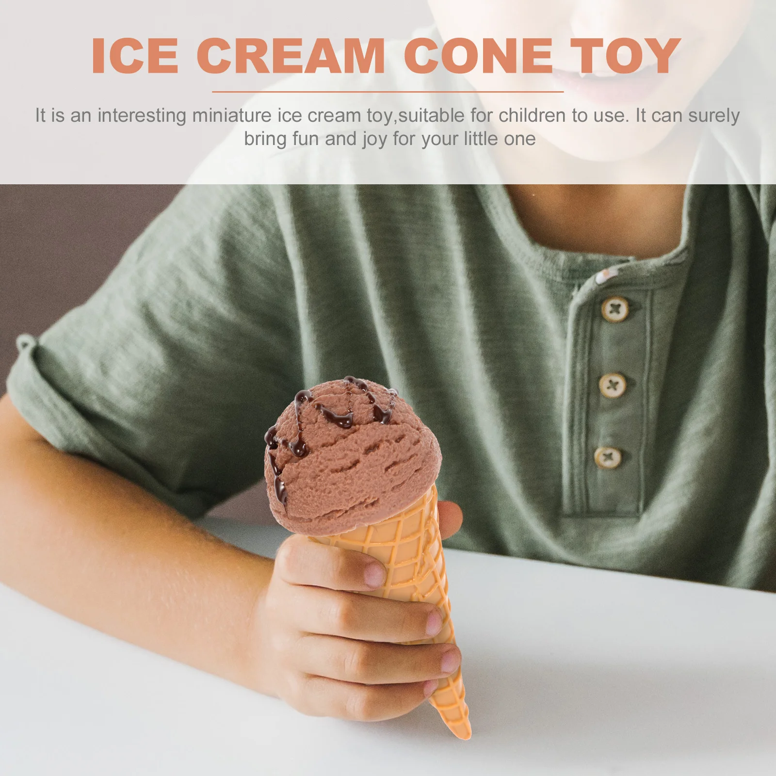 Inflatables Simulation Ice Cream Children’s Toys Artificial Cone Realistic White Pvc Ice-cream Photo Prop