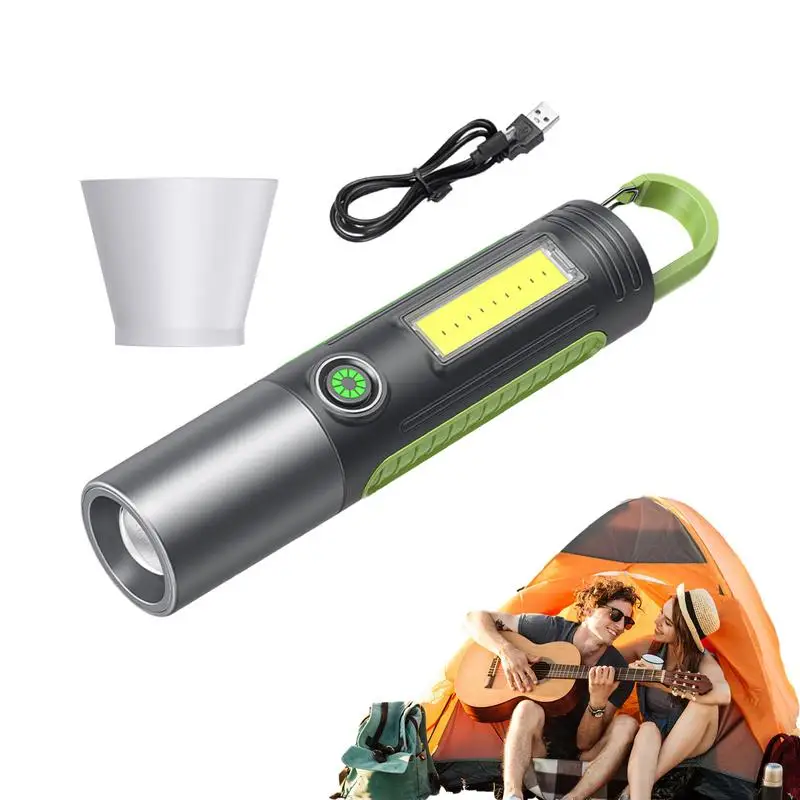 

USB Rechargeable Flashlight LED Handheld Rechargeable Outdoor Flashlight Soft Light Lighting Tool For Camping Outdoor Work