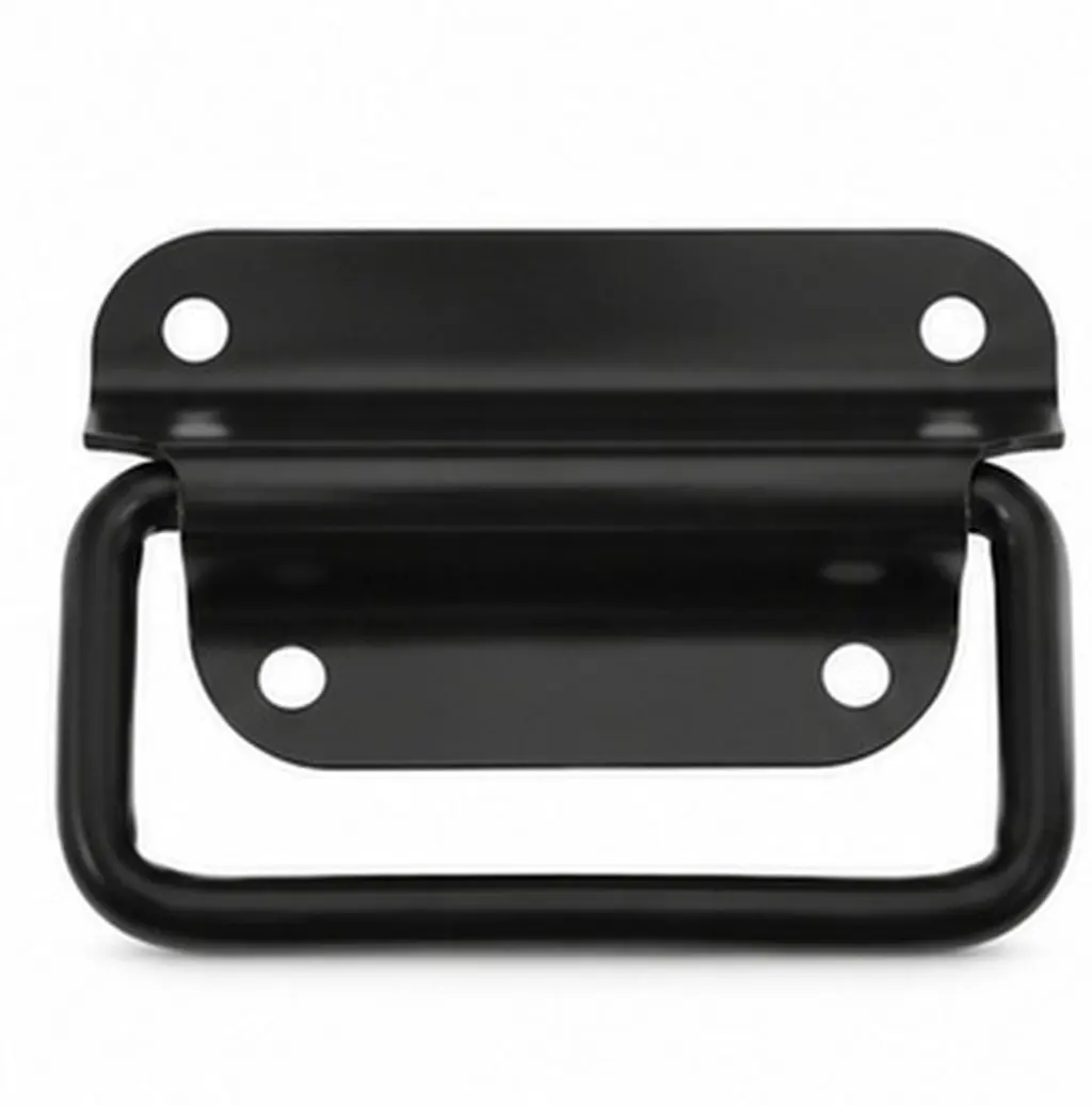 4Pcs Stainless Steel Flight Case Handle Heavy Duty Folding Pull Grip Heavy Load Toolbox Chest Case Box Handle Hardware