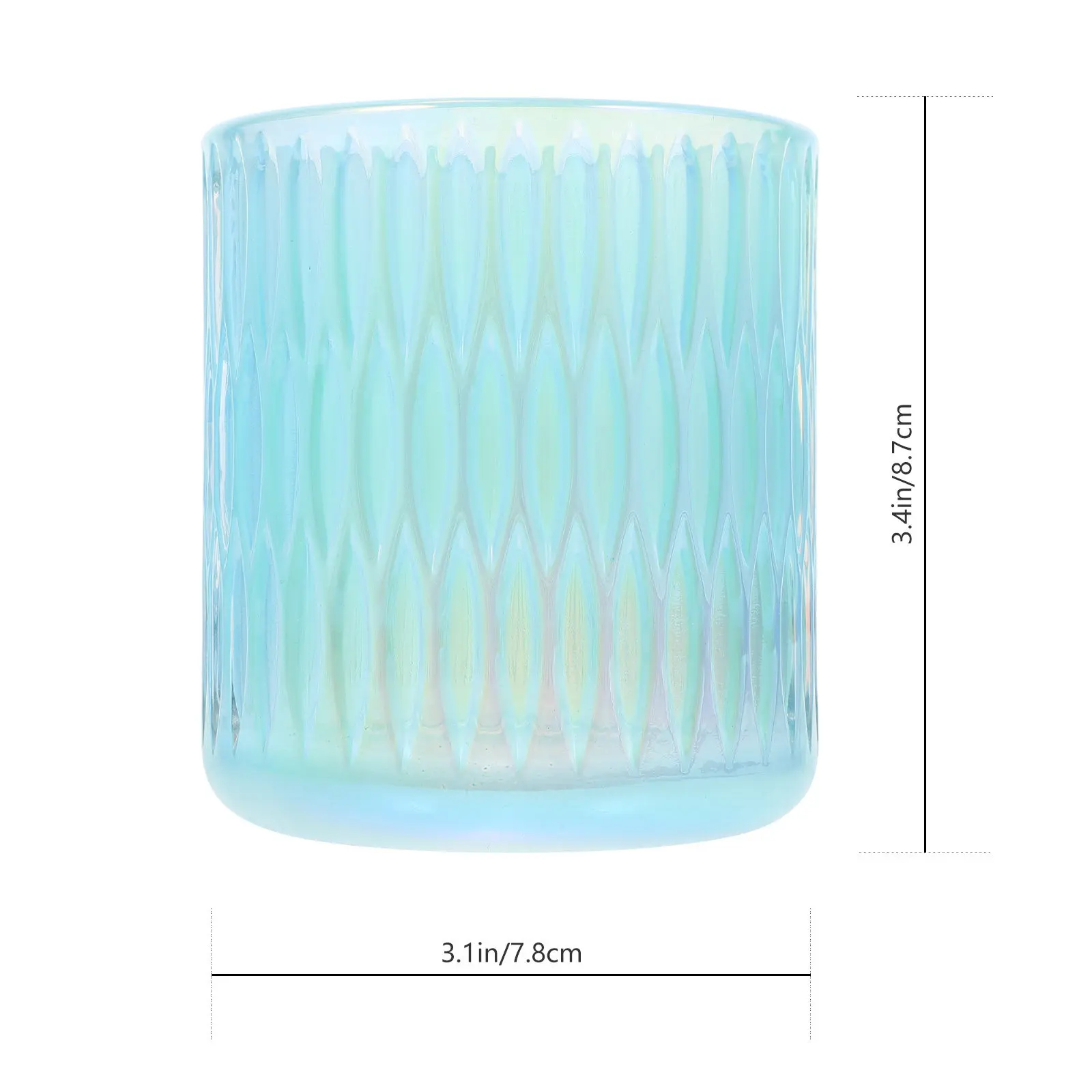 Embossed Glass Candle Holder Cup Shape for Dining Table Decor, Elegant Home Decor Craft