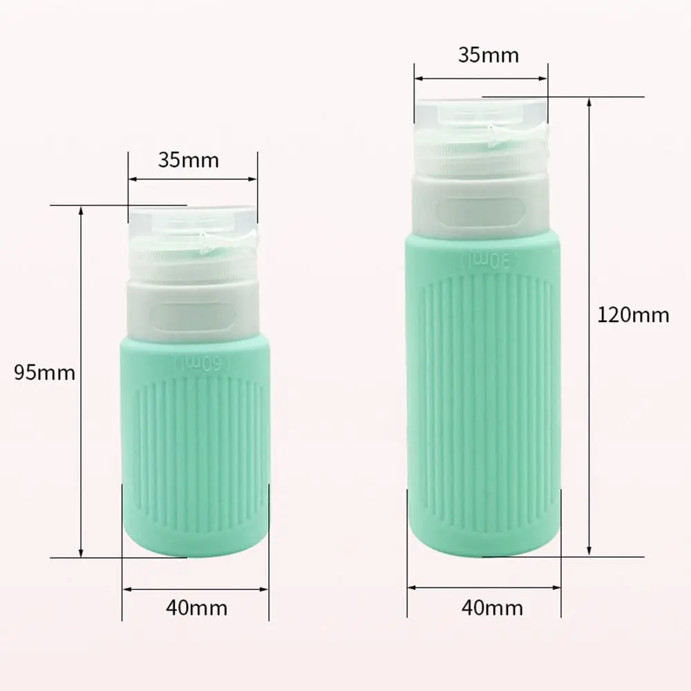 Nieuwe 60/90ML Siliconen Hervulbare Flessen Grote Capaciteit Squeeze Lotion Container Lege Shampoo Sub-Bottelen Reizen