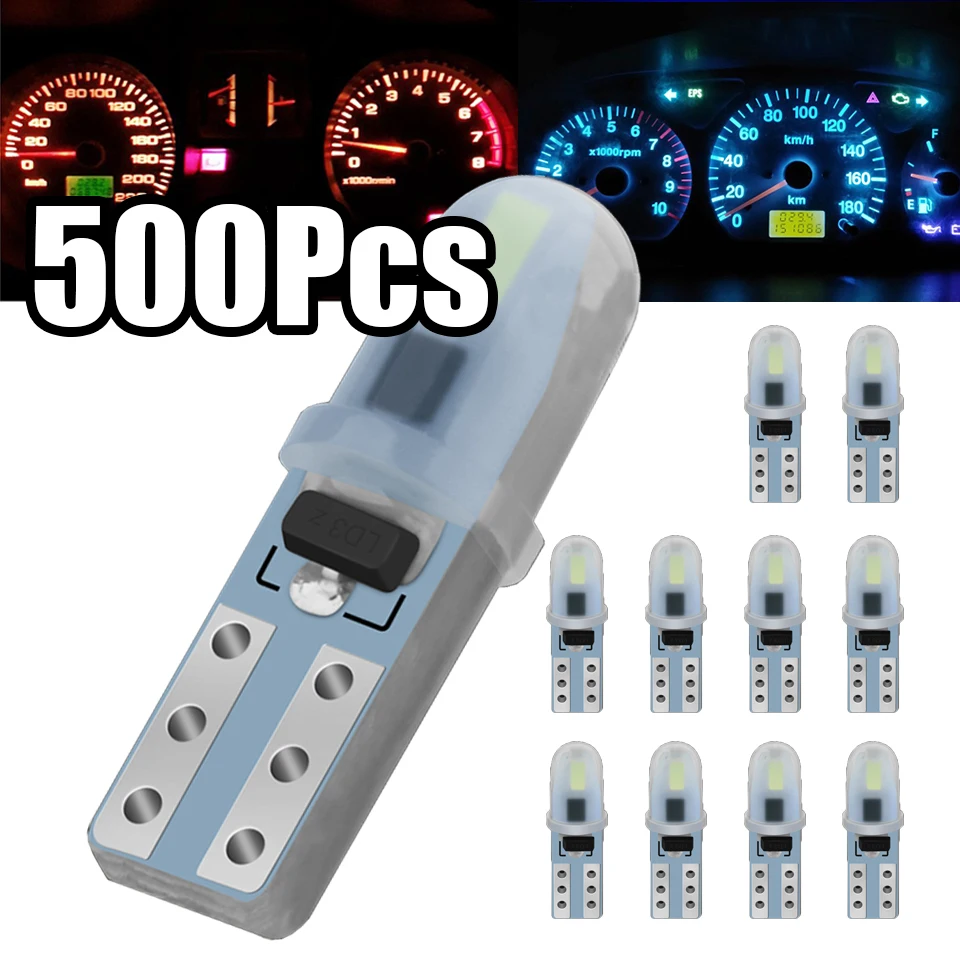 

500PCS T5 Led Bulb W3W W1.2W Car Interior Light Indicator Lamp Auto Signal Light 12V White Red Drop Shipping Supported