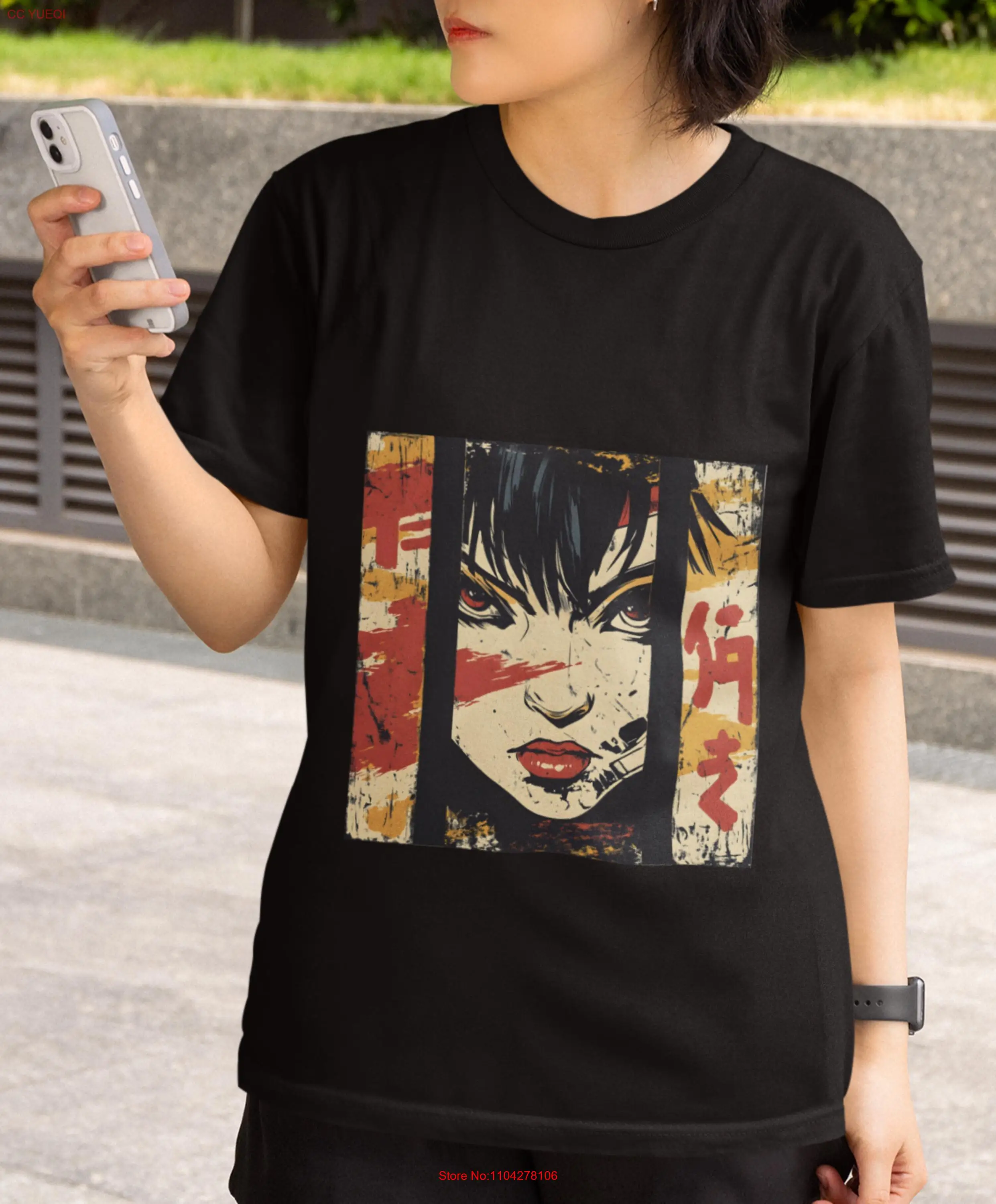 

Retro Anime T Shirt Comic Book Panel Style Vintage Cartoon Hipster Top long or short sleeves