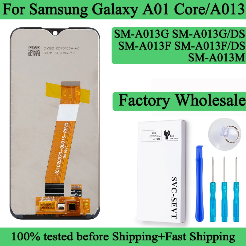 SM-A013 A013G A013M A013F/DS قسط Lcd لسامسونج غالاكسي A01 الأساسية عرض محول الأرقام بشاشة تعمل بلمس لوحة الجمعية ل SM A013