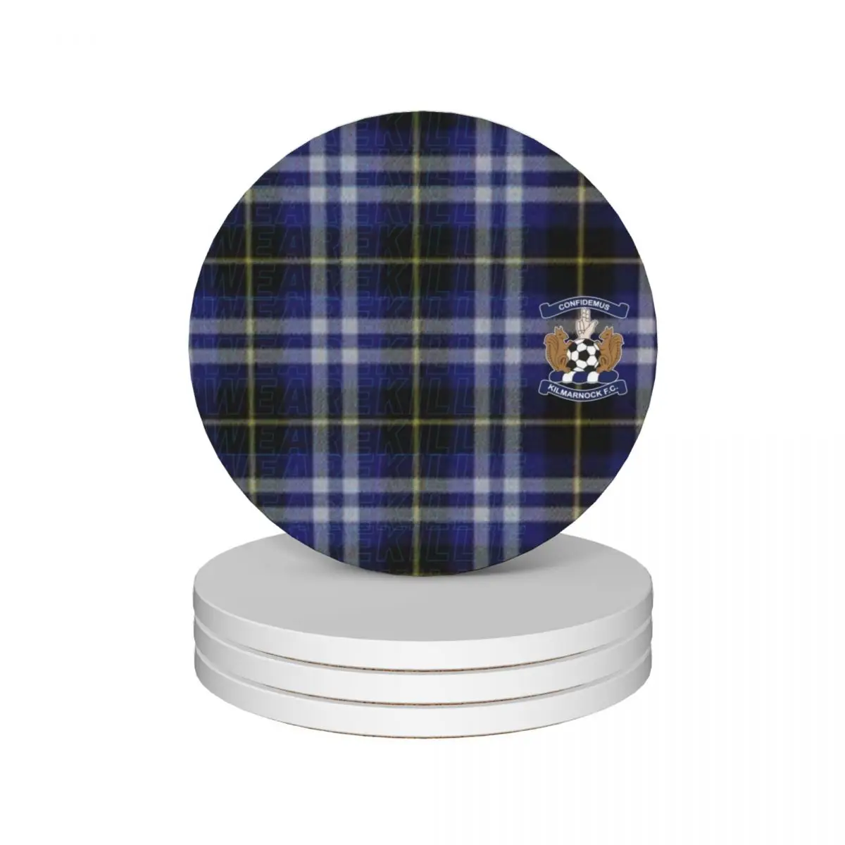 #WeAreKillie Tartan Ceramic Coasters (Set of 4) Tea cups table decoration and accessories drinks Coasters