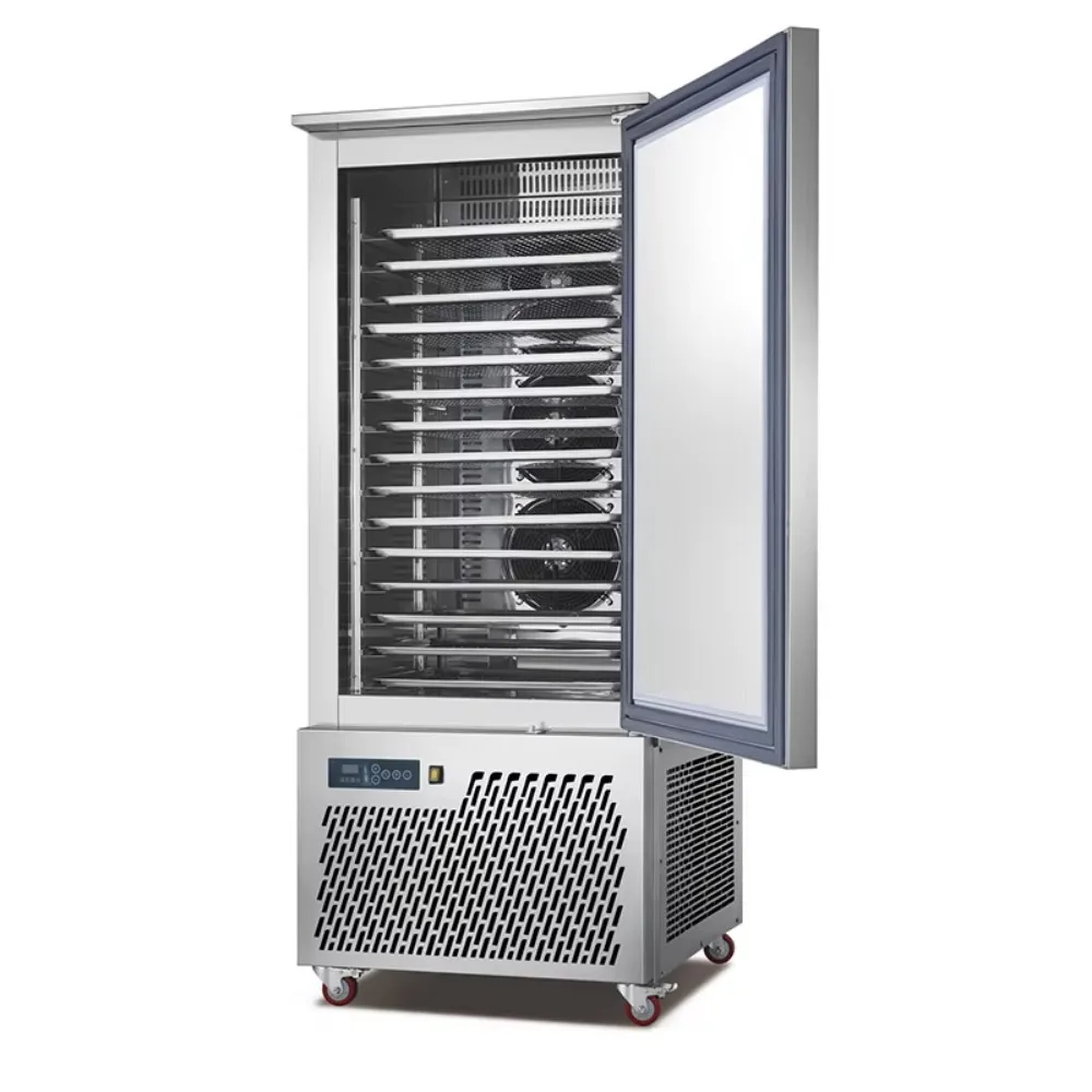 IQF-45℃ Freezer Chiller 18 Trays Essential Cooler Equipment for Seafood Meat Chocolate Cake Food Processing and Preservation