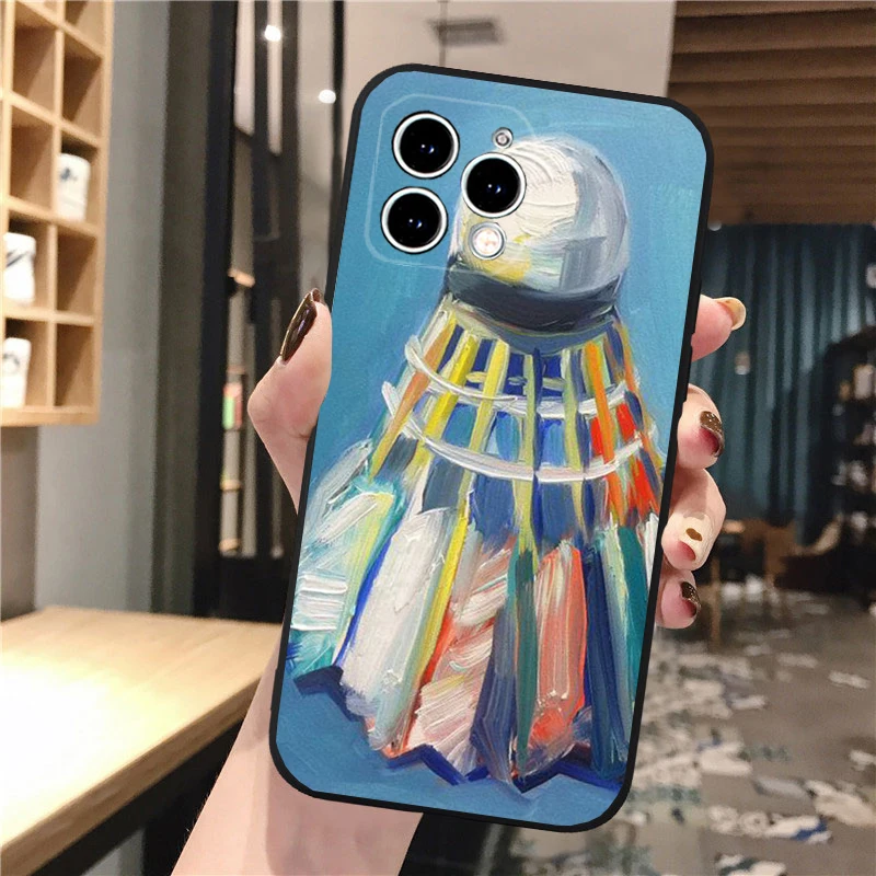 

Phone Case For iphone 17 Pro Max Air 16 15 14 13 Pro Max 15 16 Pro 15Plus Badminton Sport Case Funda