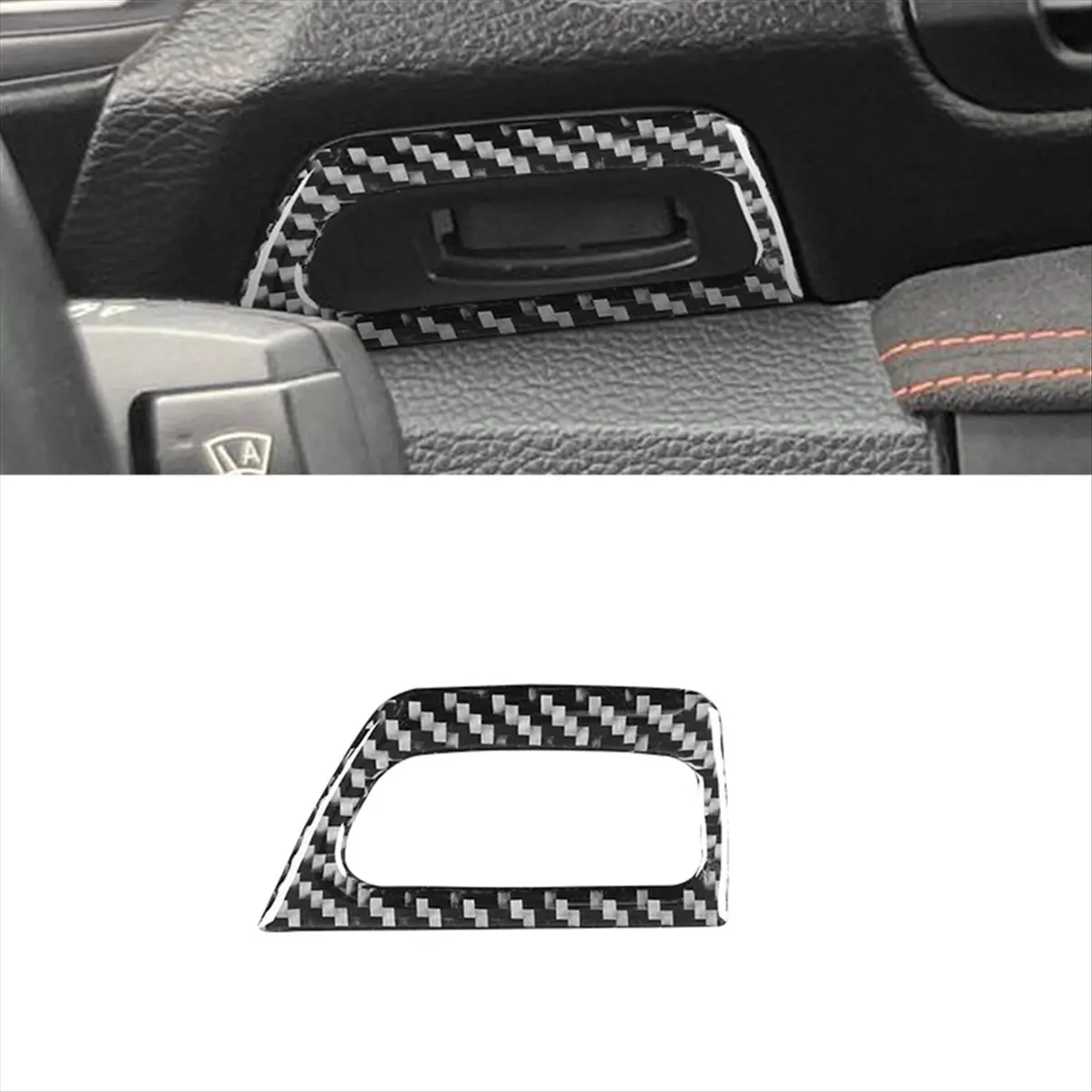 B09A Carbon Fiber for BMW 1 Series E87 E81 E82 2008-2013 Center Control Left Side Keyhole Frame Cover Trim Accessories