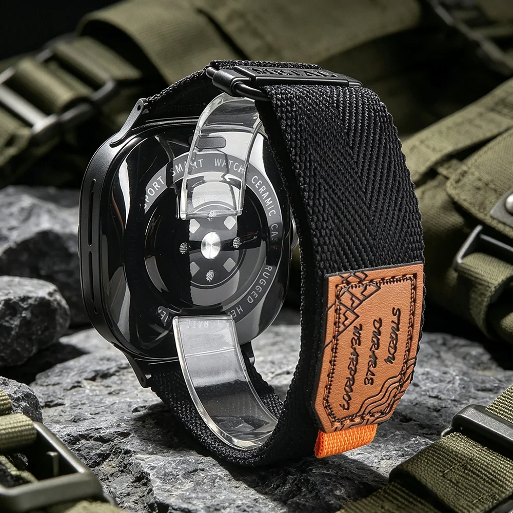 Sportarmband aus Nylon mit Schlaufenverschluss für Samsung Galaxy Watch 8 9 Classic Ultra, Galaxy 8 9 42mm 44mm 46mm 47MM, modisches Armband