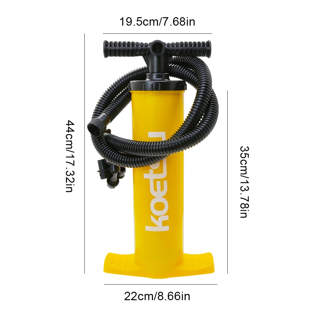 4L Double Action Inflation Pump Portable Hand Pump Handheld Air Inflator Surfboard Manual Pump for Inflatable Kayak Surfboard