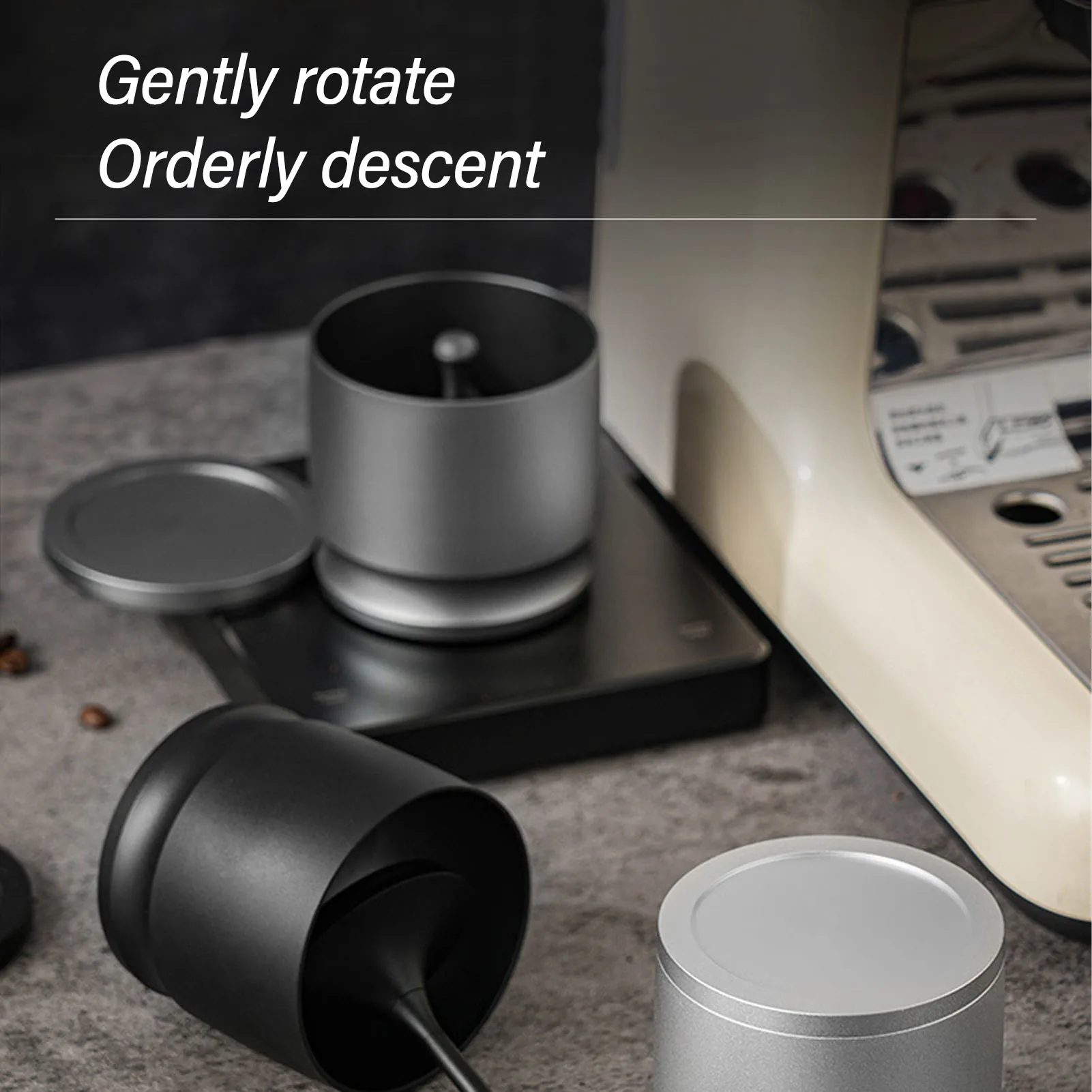 Dosing Rings Press Aluminum Alloy Anti Flying Coffee Powder Picker Coffee Making Supplies 58mm Aluminum Alloy Coffee Dosing Cup