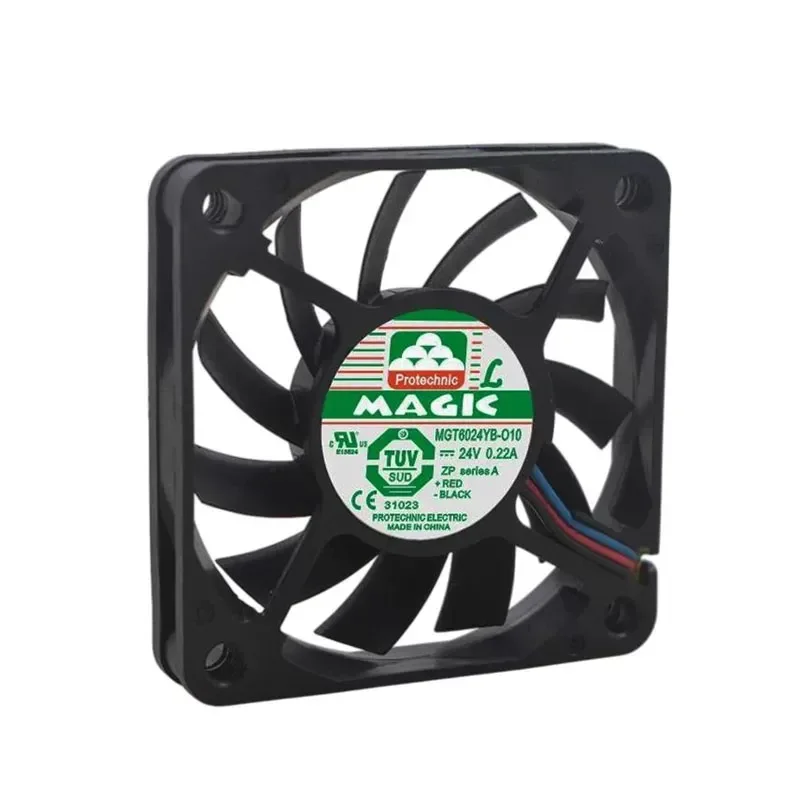 New MAGIC MGT6024YB-O10 6010 24V 0.22A 6CM Dual Ball Bearing Durable Cooling Fan for Electronics