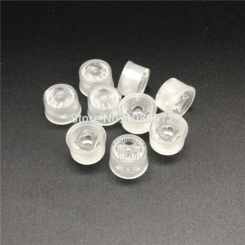 10pcs 13mm 5050 XML XML-L2 LED Lens 30 Degree Optical Grade PMMA Led Lens Holder Plano Reflector Collimator