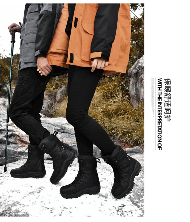 Winter Männer Motorrad Taktische Stiefel Frauen Lace Up Armee Wüste Damen Komfortable Klettern Wanderschuhe Anti-Slip Jagd Stiefel – Detail 15
