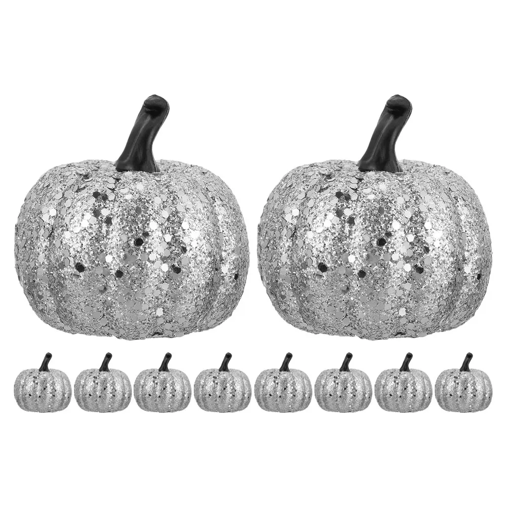

10 Pcs Pumpkins 6cm Halloween Decor Props Bright Halloween Pumpkin Decor Lifelike Home Adorn Scene Layout