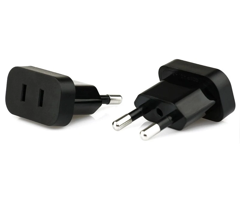 American to European plug adapter, travel converter, safe and flame-retardant